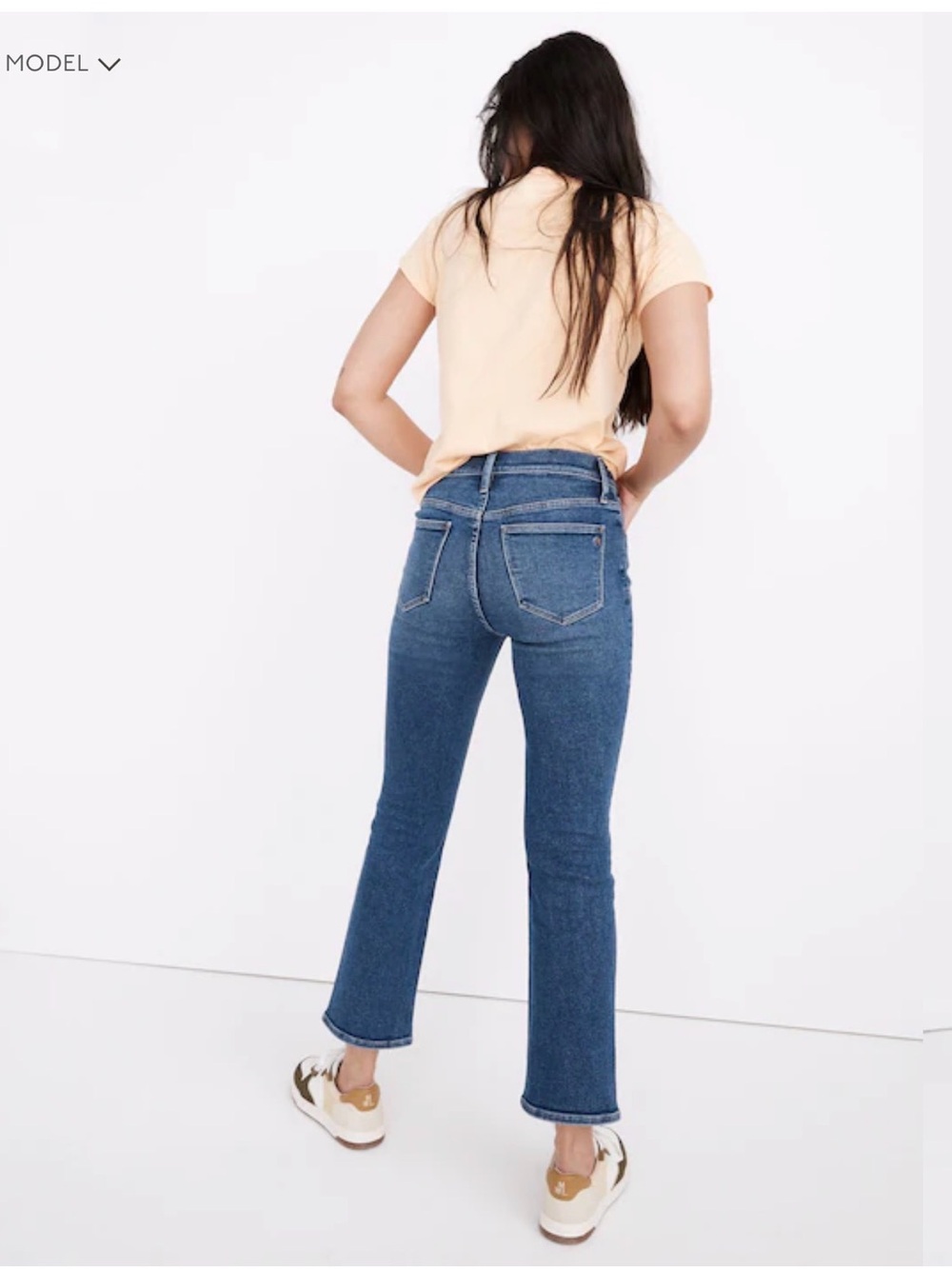 Madewell Cali Demi Boot cut High-Rise Blue Flared Jeans